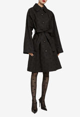 Dolce 
Gabbana DG Logo Trench Coat F0C3RT HJMOW N0000 Black