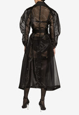 Dolce 
Gabbana Organza Trench Coat F0D1OT FUMG9 N0000 Black