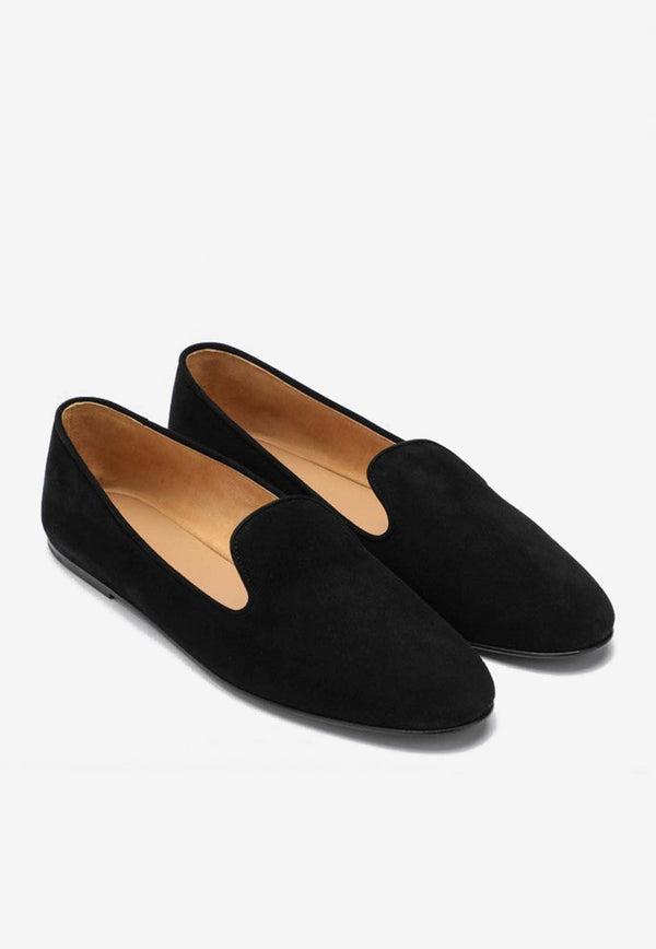 The Row Tippi Classic Suede Loafers Black F1511L21/O_THERO-BLK