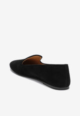 The Row Tippi Classic Suede Loafers Black F1511L21/O_THERO-BLK