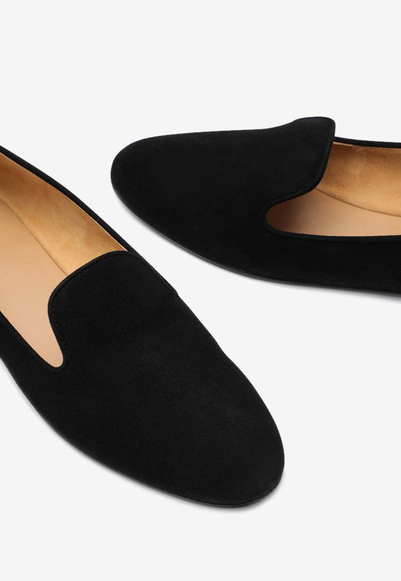 The Row Tippi Classic Suede Loafers Black F1511L21/O_THERO-BLK