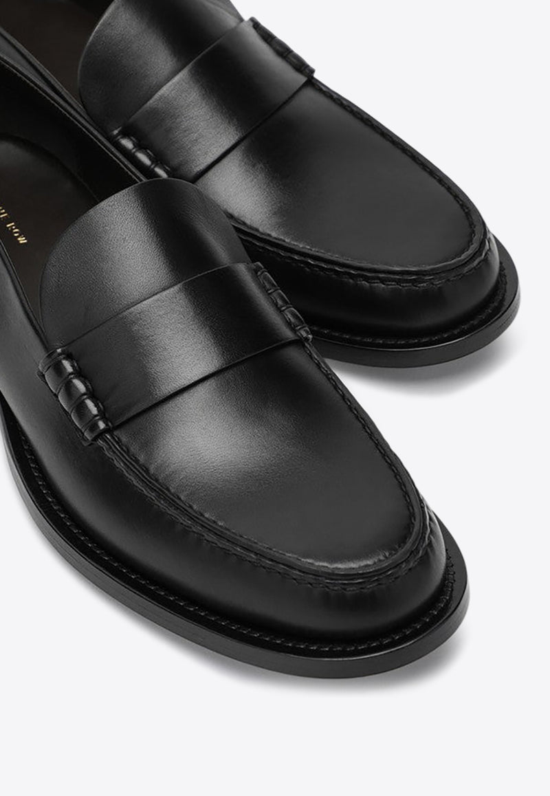 The Row Novus Calf Leather Loafers Black F1553L600/P_THERO-BLK