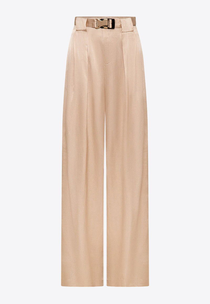 NICHOLAS Iman Wide-Leg Silk Blend Pants Beige F24P0672VSBEIGE