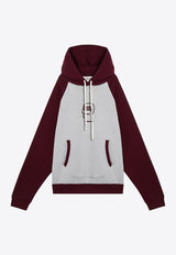 Brain Dead Fleece Logo Raglan Hooded Sweatshirt Burgundy F24T09003912CO/P_BRAID-OA