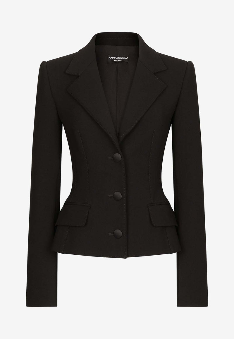 Jackets Single-Breasted Tailored Wool-Blend Blazer F27AWT FUBF1 N0000