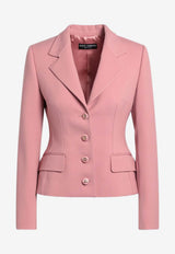 Dolce 
Gabbana Single-Breasted Wool Blazer Pink F27DSTFU2L8/Q_DOLCE-F0473