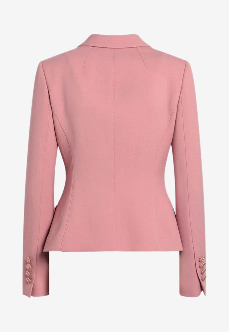 Dolce 
Gabbana Single-Breasted Wool Blazer Pink F27DSTFU2L8/Q_DOLCE-F0473