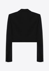 Dolce 
Gabbana Wool Gabardine Cropped Tuxedo Jacket Black F291WTFU21E/P_DOLCE-N0000