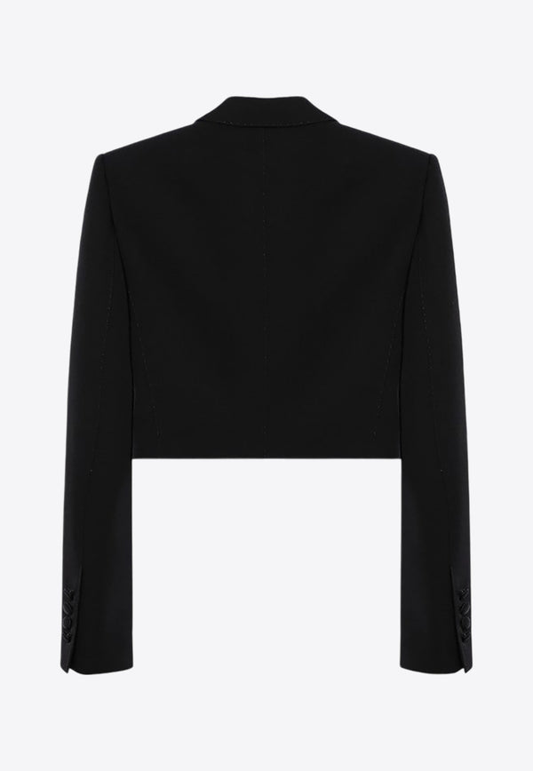 Dolce 
Gabbana Wool Gabardine Cropped Tuxedo Jacket Black F291WTFU21E/P_DOLCE-N0000