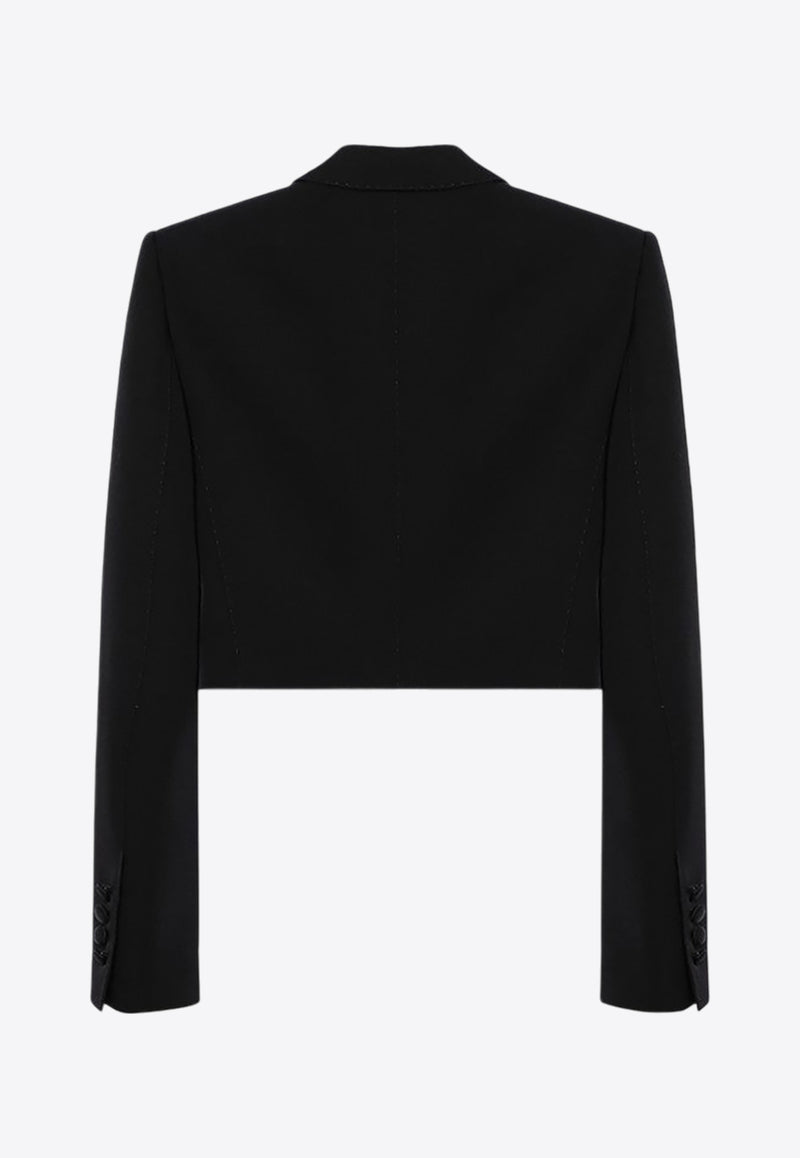 Dolce 
Gabbana Wool Gabardine Cropped Tuxedo Jacket Black F291WTFU21E/P_DOLCE-N0000