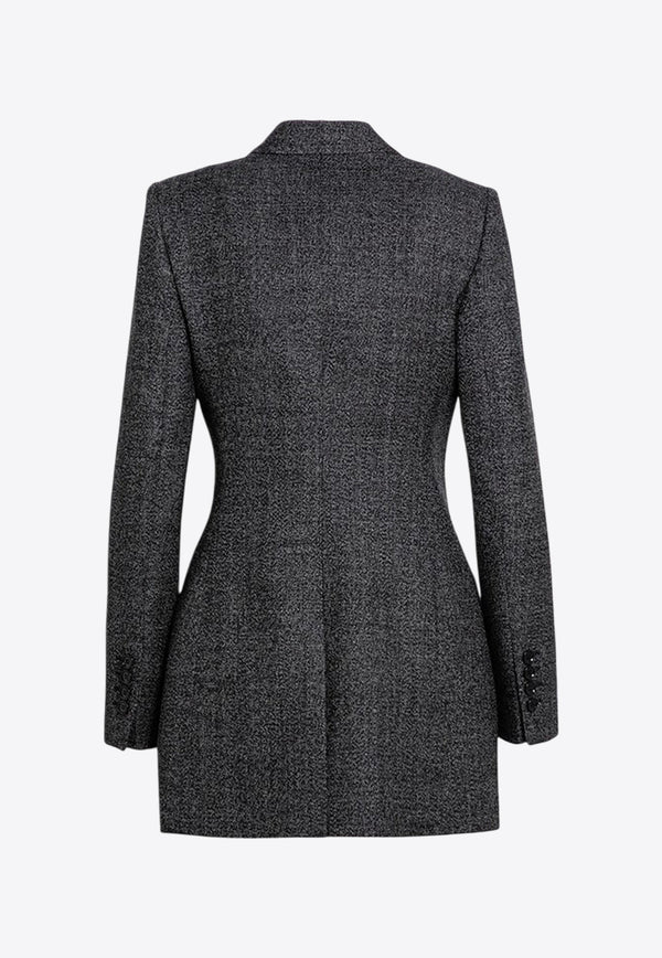 Dolce 
Gabbana Double-Breasted Tweed Blazer Gray F29BITFM2G4/P_DOLCE-S8031