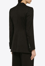 Dolce 
Gabbana Single-Breasted Pinstriped Blazer in Wool F29QGTFRBDB/O_DOLCE-S8051