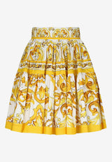 Dolce 
Gabbana Majolica Print Pleated Mini Skirt F4CB1T HH5DV HG3TN Yellow