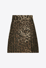 Dolce 
Gabbana High-Waist Leopard Print Mini Skirt Brown F4CO4T FJ3D9 S8180