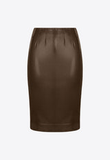 Dolce 
Gabbana Shiny Mini Pencil Skirt Brown F4COJT FURMV M1512