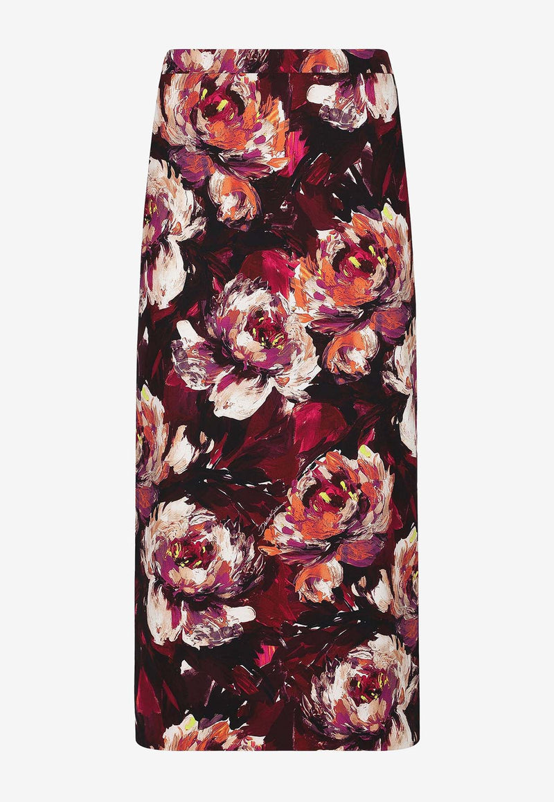 Dolce 
Gabbana All-Over Floral-Patterned Midi Skirt F4CSJT FSIBD HR4YC Multicolor