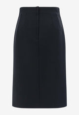 Skirts Wool-Blend Knee-Length Skirt F4CU7T FUBF1 N0000