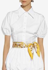 Dolce 
Gabbana Puff-Sleeved Poplin Shirt F5S64T FU5T9 W0800 White