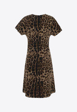 Dolce 
Gabbana Leopard Mini Dress Brown F6DDAT FJGAS S8350