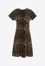 Dolce 
Gabbana Leopard Mini Dress Brown F6DDAT FJGAS S8350