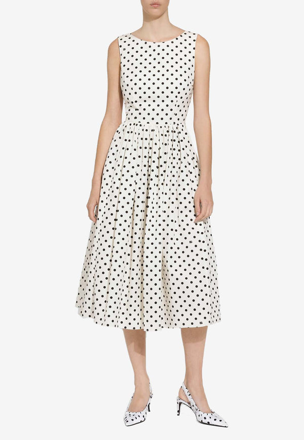 Dolce 
Gabbana Polka Dot Print Midi Dress F6JHVT HS5R7 HWZQN White