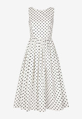 Dolce 
Gabbana Polka Dot Print Midi Dress F6JHVT HS5R7 HWZQN White