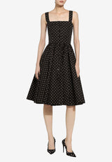 Dolce 
Gabbana Polka Dot Print Midi Dress F6JJCT HS5R6 HNZPW Black