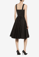 Dolce 
Gabbana Polka Dot Print Midi Dress F6JJCT HS5R6 HNZPW Black