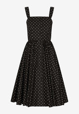 Dolce 
Gabbana Polka Dot Print Midi Dress F6JJCT HS5R6 HNZPW Black