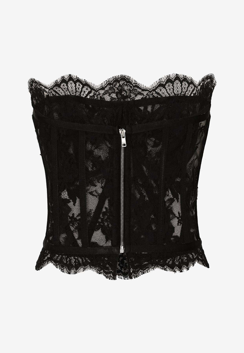 Dolce 
Gabbana Lace Bustier Top F72X4T HLMQJ N0000 Black