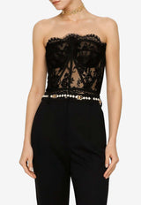 Dolce 
Gabbana Lace Bustier Top F72X4T HLMQJ N0000 Black