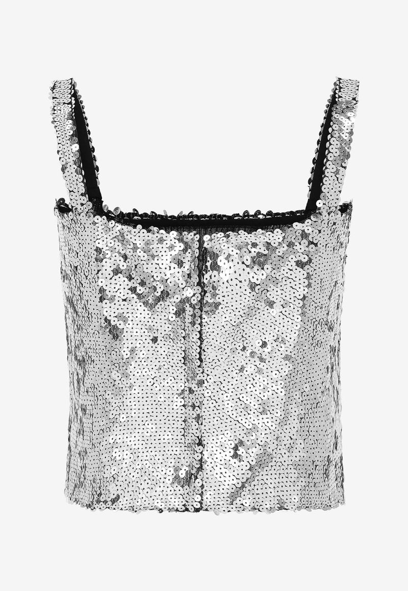 Dolce 
Gabbana Sequin-Embellished Sleeveless Top F79BAT FLSEP S0990