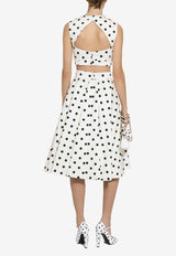 Dolce 
Gabbana Polka Dot Print Corset Top F7AA7T FSFNM HWZRN White