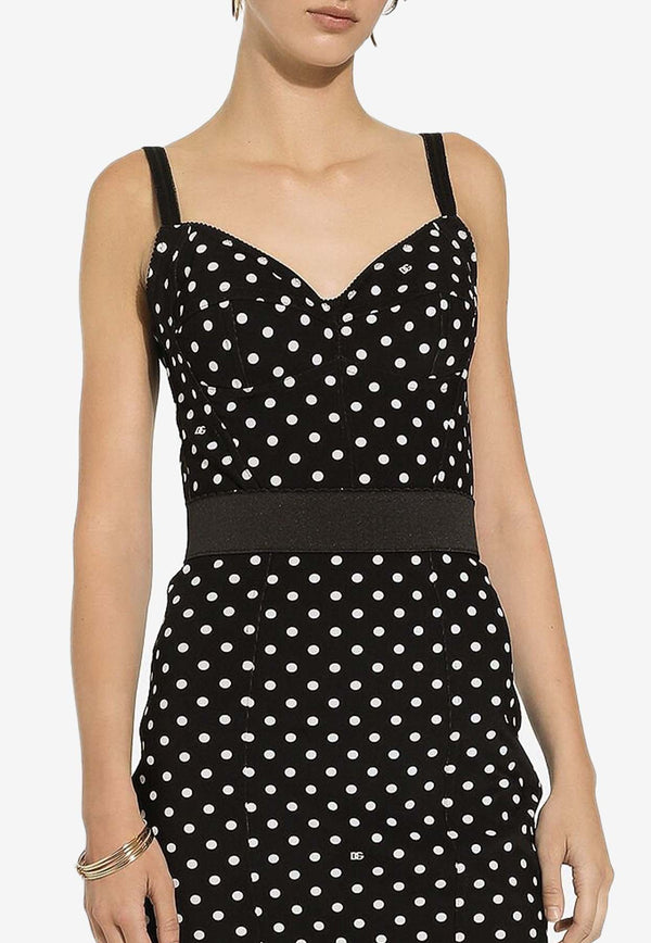 Dolce 
Gabbana Polka Dot Corset Top F7AB7T FSUBG HNZQW Black