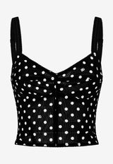 Dolce 
Gabbana Polka Dot Corset Top F7AB7T FSUBG HNZQW Black