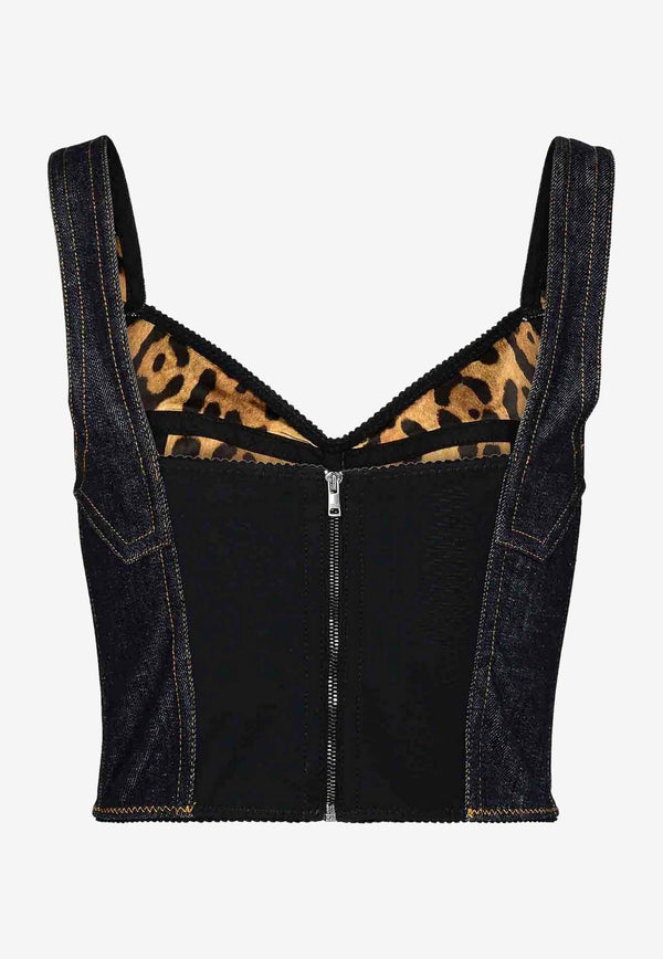 Dolce 
Gabbana Denim Corset Top F7W98D G8KQ3 S9001