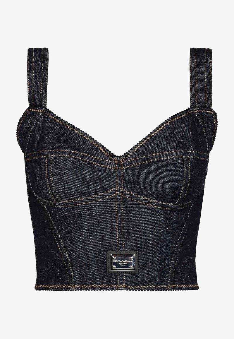 Dolce 
Gabbana Denim Corset Top F7W98D G8KQ3 S9001