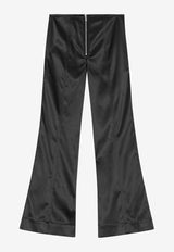 Double Satin Flared Pants GANNI F8583BLACK