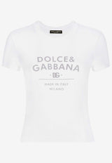 Dolce 
Gabbana Logo Lettering-Print Crewneck T-shirt F8U48T GDB6W W0800