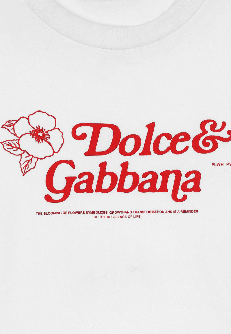 Dolce 
Gabbana Logo Print Short-Sleeved T-shirt F8U48T GDCA2 W0800