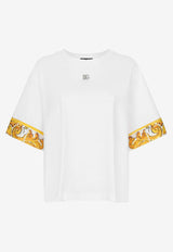 Dolce 
Gabbana Majolica Print Short-Sleeved T-shirt F8V06T GDCK6 W0800 White