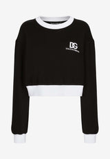 Dolce 
Gabbana Logo Embroidered Crewneck Sweatshirt F9R51Z GDB6G N0000