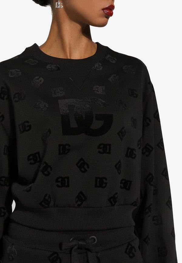 Dolce 
Gabbana Logo Monogram Crewneck Sweatshirt F9R60T GDB7F S9000