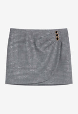 Alessandra Rich Houndstooth Wool Mini Skirt Black FABX3806F4366/P_ALESS-0900