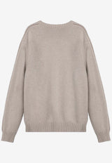 Loro Piana Cervatto Knitted Cashmere Sweater Ivory FAO5746CO/P_LORO-B4K1