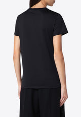 Max Mara Farad Logo Embroidered T-shirt Black FARADCO/P_MAXM-003