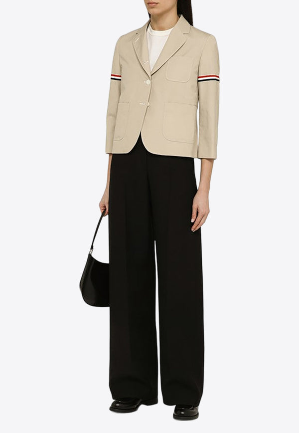 Thom Browne Buttoned Cropped Blazer Beige FBC905H04502/O_THOMB-250