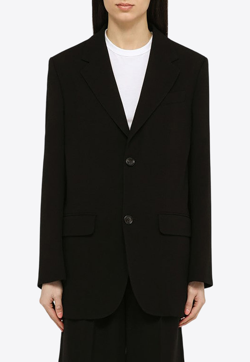 AMI PARIS Single-Breasted Wool Blazer Black FBV303WV0039/O_AMI-001