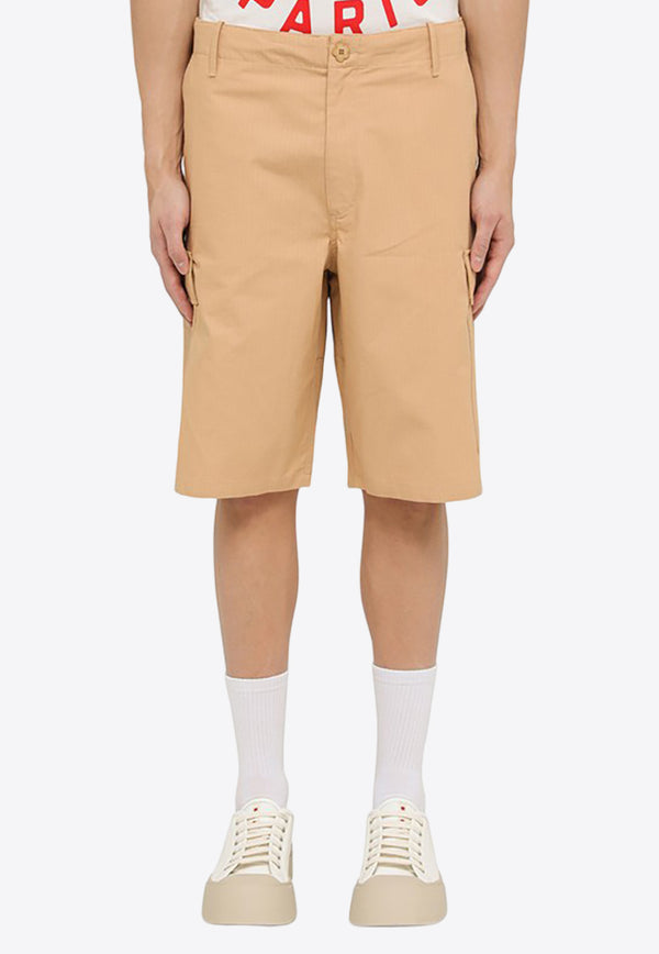 Kenzo Logo Patch Cargo Shorts Brown FE55SH2359DLCO/O_KENZO-12