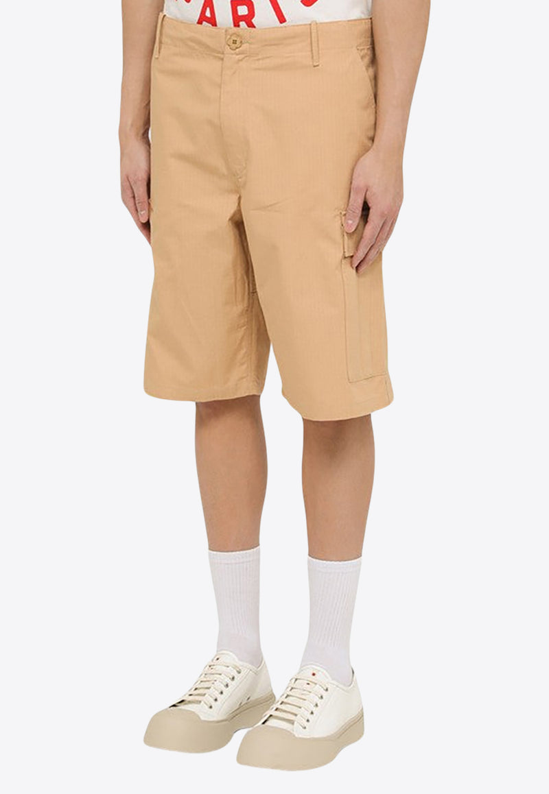 Kenzo Logo Patch Cargo Shorts Brown FE55SH2359DLCO/O_KENZO-12